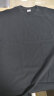 纯白色500g重磅T恤纯棉加厚螺纹领口短袖oversize潮牌三本针半袖 黑色-【500g重磅】 XL建议170-190斤 晒单实拍图