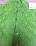 初语仙踪绿短款针织开衫女2023冬季新款复古毛绒毛衣外套加厚外搭 绿色 M 晒单实拍图