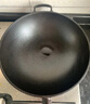 典匠 铸铁炒锅生铁锅无涂层圆底炒锅加厚30cm炒菜锅 胡桃木圆炒-木盖 30cm 实拍图