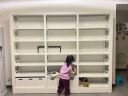 豫正豫正家用学生现代简约书籍馆多层落地置物架钢制简易图书馆书架 珍珠白单面六层2米高0.9m长主架 实拍图
