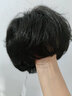 佰丝堂 假发 短发 女 中老年妈妈真发假发套真人发丝轻薄透气短卷发 黑色 短发 25cm 均码可调节 实拍图