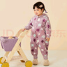 Mini Balabala迷你巴拉连体衣秋宝宝萌趣双面穿毛绒爬服 紫白色调00371 80cm 实拍图
