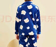 南极人儿童睡衣法兰绒套装男童冬季加厚保暖翻领家居服 小熊藏青 140 实拍图
