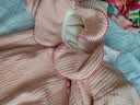 标点熊婴儿连体衣服小公主风女宝宝哈衣加绒加厚新生儿童外出爬服春秋冬 美人条娃娃领粉色 90码 建议身高80-90 实拍图