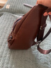 MOEPEQDAISHU男士胸包斜挎包男单肩包真皮质感休闲商务大容量2023新款时尚挎包 棕色 实拍图
