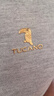 啄木鸟（TUCANO）长袖T恤男春秋季商务休闲翻领polo衫经典百搭上衣男装 浅灰4XL 实拍图