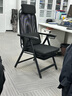 宝星办公室躺椅午休折叠家用休闲懒人电脑椅宿舍午睡靠背椅子 纯黑-加固尊享款(配腰垫） 实拍图