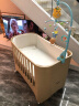 soerer婴儿床实木可调节拼接多功能丹麦欧式宝宝BB新生婴幼儿童床双胞胎 2024款木色床 晒单实拍图