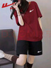 回力（Warrior）短袖短裤套装女2025年夏季新品宽松显瘦舒适亲肤搭配运动两件套 实拍图