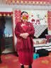 上海故事100%羊毛披肩女保暖刺绣围巾礼盒送人生日礼物围脖送妈妈酒红 实拍图