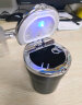莱琥 车载烟灰缸 带LED灯汽车烟灰缸车内带盖车用烟灰缸 车载烟缸 适用大众朗逸速腾帕萨特迈腾途观 炫耀银（通用款） 实拍图