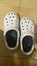 回力包头拖鞋男夏季洞洞鞋外穿雨天办公室开车防滑耐磨厚底男款沙滩鞋 白色 41 标准码 实拍图