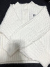 TOMMY JEANS女装含羊毛混纺刺绣绞花圆领纽扣针织开衫外套15938 白色YBH M 晒单实拍图