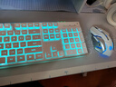 适用天选键盘有线天选6pro/5/4/3机械手感键盘游戏电竞鼠标套装拯救者笔记本外置外接键盘 白色【蓝光】无线套装+蓝牙耳机 （无线2.4G+蓝牙）双模 实拍图