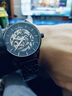 冠琴（GUANQIN）手表男士全自动镂空机械表时尚潮流国表瑞士品质腕表防水夜光男表 钢带全黑黑面-机械机芯-礼盒包装 实拍图