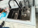 格卫森洗菜盆厨房水槽双槽304不锈钢洗碗槽洗菜池台下盆水池盆水池盆 冷热抽拉龙头+净水器龙头套餐 纳米双槽-80*45cm 实拍图