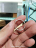 中国黄金（CHINA GOLD）一吻定情足银戒指女托帕石求婚钻戒生日礼物送女友老婆结婚纪念日 一吻定情戒指-托帕石-刻字贺卡 实拍图