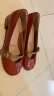 百思图（BASTO）24春季商场新款法式玛丽珍鞋红色小皮鞋粗跟女单鞋RD291AQ4 桔红 36 晒单实拍图