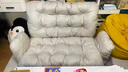 岸茂懒人沙发可睡觉卧室双人沙发小户型单人沙发椅休闲折叠床午休椅 米白色带扶手【科技布+大双人】 整装 实拍图