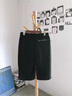 夏冰妮休闲短裤男夏季男士七分裤运动速干大码夏天宽松沙滩裤薄款大裤衩 黑色+浅灰色 XL 实拍图