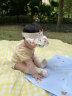 CUGGCK日本新款儿童帽子空顶帽婴儿帽子透气薄款可爱盆帽宝宝沙滩太阳帽 米白色-长颈鹿 帽围45-49cm/年龄6个月-1.5岁 晒单实拍图