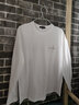 真维斯（Jeanswest）白色打底衫男2025新款春秋重磅纯棉内搭上衣学生圆领长袖T恤男士 白色(自由笔尖胸标) S (165) (品控严格) 实拍图