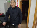 羊老大棉袄男冬季加厚保暖衣中老年上装防寒服羊毛外穿 藏蓝 XL (170/100C) 实拍图