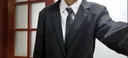 罗蒙高端免烫抗皱西服套装男士商务休闲婚礼正装西服外套上衣服男装 黑色套装+马甲+衬衫+大礼包 3XL 实拍图