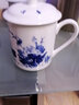 潇毅艾 景德镇陶瓷茶杯带盖家用杯喝茶杯青花瓷器办公杯子 荷塘情趣 实拍图