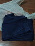 峰皓秋冬厚款中老年双褶男士商务牛仔裤高腰深裆直筒裤弹力棉加绒大码爸爸装宽松男裤子加肥加大 蓝色（秋冬常规款） 35码/2尺8腰围 实拍图