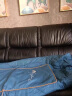 浪莎（LangSha）全棉抱枕被子两用纯棉汽车载靠枕二合一办公室车上沙发午睡空调毯 羽毛款(孔雀蓝)【大豆款】-ZS 大号50x50cm展开150x190±5cm 晒单实拍图