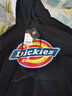 Dickies连帽卫衣男女同款纯棉大logo印花宽松休闲情侣装上衣DK007060 黑色 L 实拍图