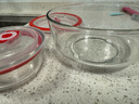 鸥欣 泰国进口玻璃碗玻璃创意透明沙拉碗汤碗泡面碗微波炉米饭碗套装 3件套（小号+中号+大号） 实拍图