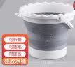 青竹画材（CHINJOO） 洗笔筒可折叠水桶美术生专用硅胶伸缩颜料水粉水彩油画丙烯国画绘画工具洗车 圆形波浪灰色【可插笔洗笔】 实拍图