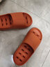 麦乐朵浴室拖鞋女夏天家居家用室内卫生间洗澡漏水镂空速干防滑凉拖鞋男 橙色【【漏水加厚底】 37-38码 实拍图