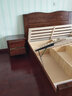 麦娅月实木床 胡桃木实木床中式双人床简约家用主卧婚床实木大床 胡桃木床+2柜+8cm乳胶棕垫 1500*2000mm气压款 实拍图