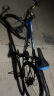 EG7山地自行车成人学生变速越野单车双减震赛车26寸青少年男女 顶配-钢架黑蓝色【辐条轮】 26寸24速 实拍图