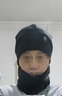 SN.SU.SK户外跑步帽子男女士冬季保暖防风防寒加绒帽骑行滑雪运动帽 黑色套装 实拍图