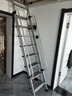 百佳宜（BaiJiaYi）梯子家用梯室内外伸缩阁楼梯可定制加厚折叠踏板铝合金扶手爬梯 【出口品质】9步【扶手+挂钩】全铝合金阁楼梯 实拍图
