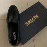 沙驰（SATCHI）男鞋 镂空透气弹软缝线底真皮一脚蹬正装皮鞋 商场同款 黑色 42 晒单实拍图