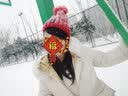 北极绒（Bejirog）毛线帽子女冬季韩版百搭保暖送女友加绒加厚骑车毛线帽针织甜美可爱冬帽 B款套装红色  实拍图