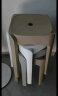 瑶颖 (四把装)塑料凳子家用可叠放方凳板凳加厚餐凳塑胶凳子1800g YYFD1四把装1800g（咖咖灰白） 晒单实拍图