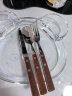 格娜斯304不锈钢牛排刀叉勺西餐餐具花梨木柄加厚餐刀叉子勺子三件套装 晒单实拍图