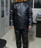 励阳男士皮衣皮裤套装加绒厚外套外卖骑手代驾防风保暖抗寒工装皮棉衣 加绒防盗皮衣皮裤套装 5XL 【180-200斤】 实拍图