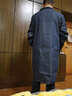 FGHGF带帽蓝大褂工作服男女牛仔大褂劳保服仓库服工装加厚连帽大褂牛仔 牛仔西装领纽扣大褂 大号 实拍图