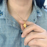 仙缘 黄金蛇吊坠女蛇项链十二生肖999金蛇本命年礼物男足金女士金饰品 金蛇吊坠 约1g 配约3.3g金链 实拍图