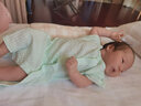 优奇婴儿衣服夏季薄款纯棉短袖连体衣新生儿衣服男女宝宝睡衣哈衣爬服 短袖【水绿】闭档 59cm 实拍图