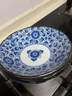 美浓烧 日本进口陶瓷盘子创意餐具日式菜盘碟子家用饺子寿司深盘水果盘 蓝华 21.0CM*5.0CM 8英寸 实拍图