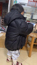 左西男童羽绒服2025冬季新款儿童三防加厚面包服长款外套 黑色110 实拍图