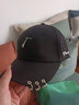 青衣麻相 铁环帽子男夏天棒球帽带环嘻哈帽青年街头圆环鸭舌帽女韩版遮阳帽 塔-黑色 可调节 实拍图